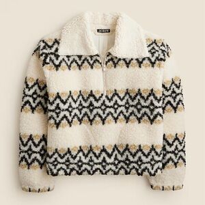 J.Crew Sherpa Pullover with Chevron Design
